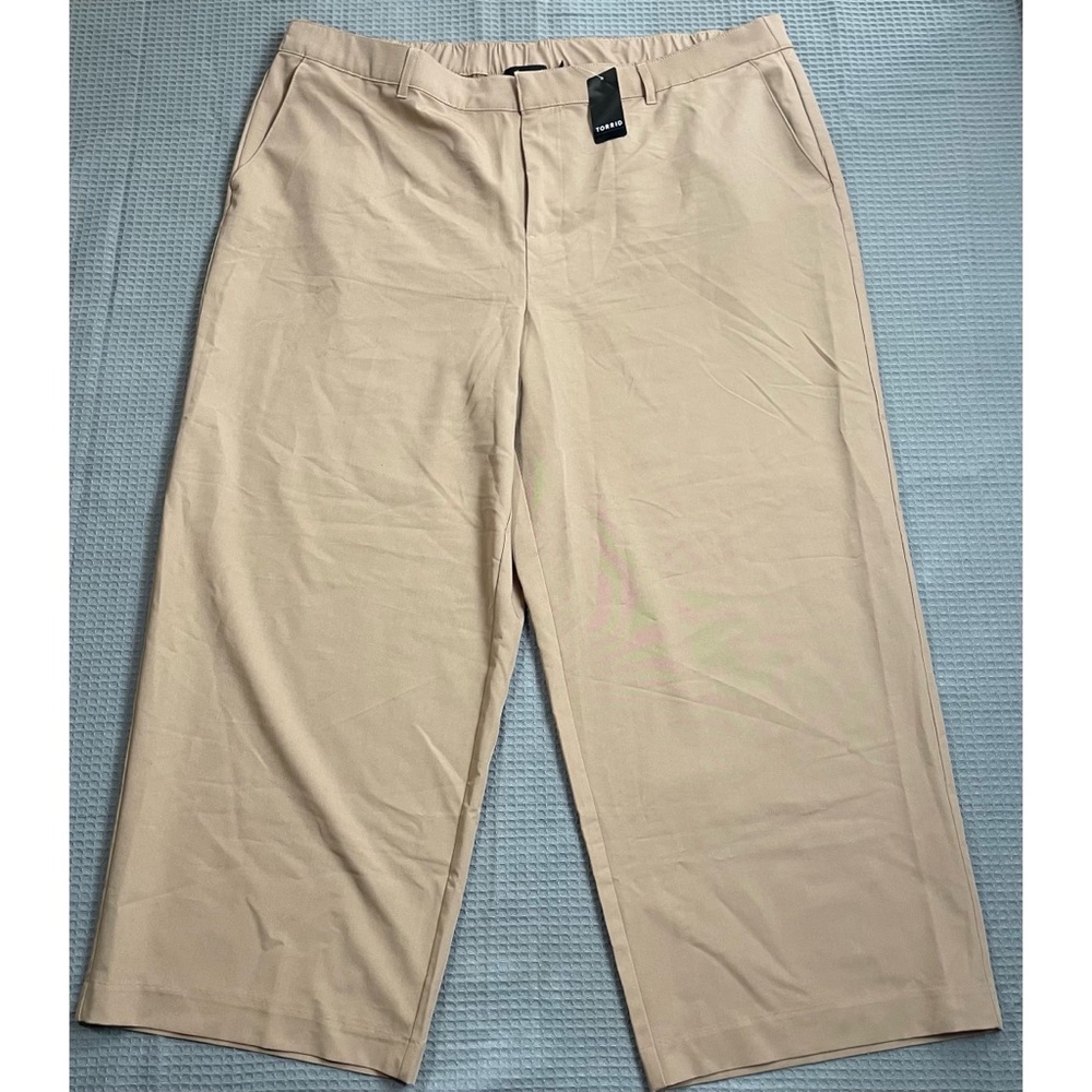 New Torrid Studio Dress Pants 22 Short 22P Wide Leg Trouser‎ High Rise Camel Tan